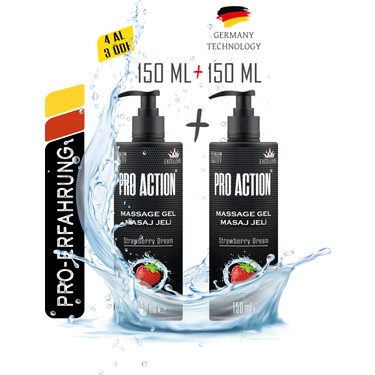 Pro Action Kayganlaştırıci Jel 2'li Strawberry 150ml x2 adet Fiyatı