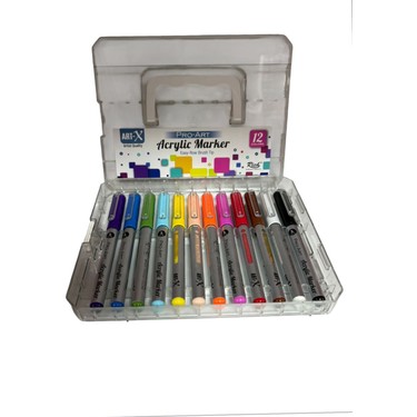 ANTEAC VC SERUM & ROLLER RICH セット Rich Art-X Pro Fırça Uçlu Akrilik Marker 12'li Kristal Kutu Fiyatı