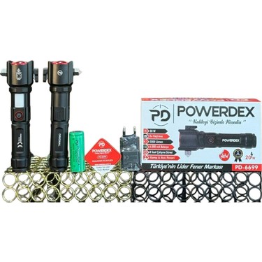 Powerdex PD-6699 El ve Kamp Feneri | 20W, 2000 Lümen, Fiyatı