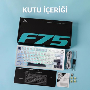 Aula F75 Mekanik Rgb Tkl Ice Vein Switch Kablosuz Makrolu Fiyatı