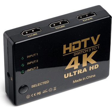 Dark Full HD 3 Giriş 1 Çıkışlı HDMI Switch (Seçici) Fiyatı