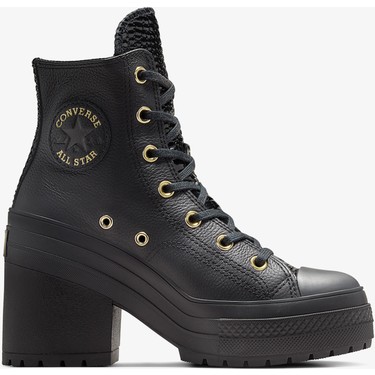 Converse Chuck 70 De Luxe Heel Unisex Siyah Deri Platform Fiyatı