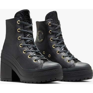 Converse Chuck 70 De Luxe Heel Unisex Siyah Deri Platform Fiyatı