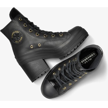 Converse Chuck 70 De Luxe Heel Unisex Siyah Deri Platform Fiyatı