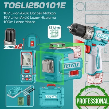Total Akülü Set - Darbeli Matkap - Lazer Hizalama - Fiyatı