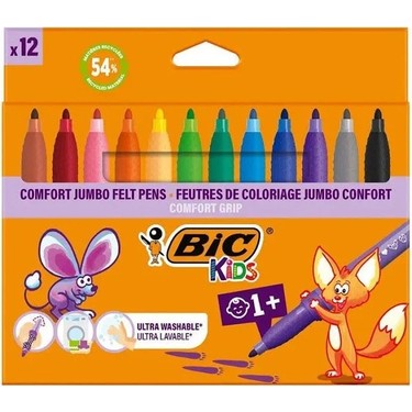 Bic Kids Comfort 12'li Jumbo Keçeli Boya Kalemi 9598 Fiyatı