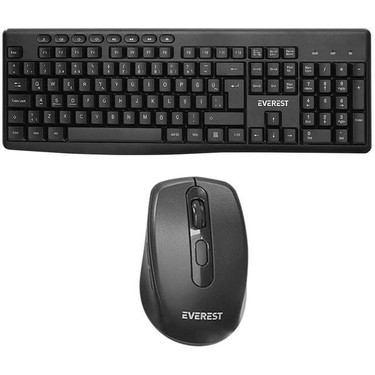 Everest KM-719 Siyah 2in1 Kablosuz Q Multimedia Klavye + Fiyatı