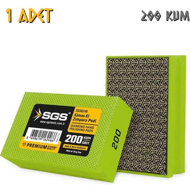 Sgs Islak ve Kuru Elmas El Zımpara Pedi - 200 Kum - 1 Adet Fiyatı
