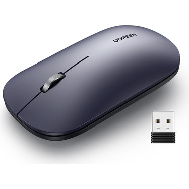UGREEN 2.4Ghz Sessiz Tuşlu Kablosuz Optik Mouse, Siyah, Fiyatı