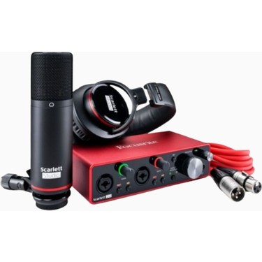 Focusrite Scarlett 2i2 studio【 3rd Gen】 Scarlett 2i2 Studio 3. Nesil Stüdyo Kiti, Mic-Headphones Fiyatı