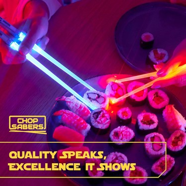 Valkyrie 8 Parça LED Işıklı Chopstick Işık Kılıcı Yemek Fiyatı