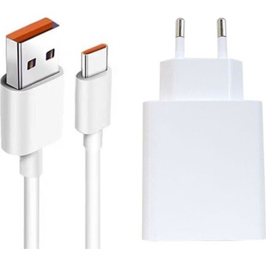 Xiaomi 67W USB + Typec Çıkışlı Güç Adaptörü ve 1m 6A Turuncu Fiyatı