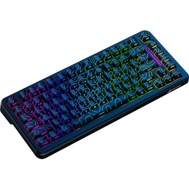 ATTACK SHARK X82PRO HE 75% Wireless Rapid Trigger Gaming Keyboard, Hall Effect Magnetic Switch Keyboard with 0.01mm RT Adjustable Actuation, 8Khz Polling Rate, Hot-Swap, RGB, for PC Gamer (Black