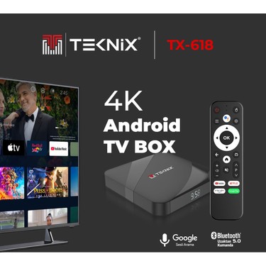 Teknix Android TV Kutusu – 4K Ultra HD, Çift Bant Wi-Fi, Fiyatı
