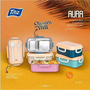 Aura 2 Bölmeli Isıtılabilir Çelik Saklama Kabı | 150 ml + Fiyatı