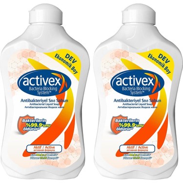 Activex Antibakteriyel Sıvı Sabun Aktif 2x1,5lt Fiyatı