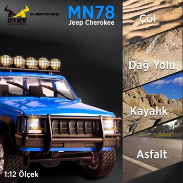 Mn Model MN78 1/12 Jeep Cherokee 4x4 Rc Model Crawler Fiyatı