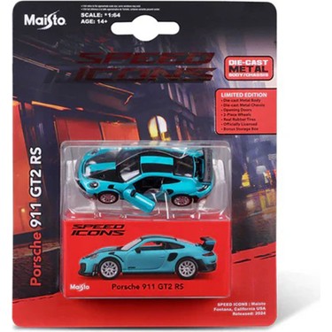 1:64 Speed Icons - Porsche 911 Gt2 Rs Miami Mavi Fiyatı