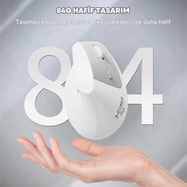 I300 Kablosuz Ergonomik Dikey Mouse- 84GR-SESSIZ Tıklama- Fiyatı