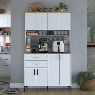 Rani JE212 Kahve Köşesi Çok Amaçlı Dolap 8 Kapaklı 2 Fiyatı