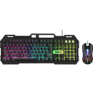 Zeiron T450 Suspanded Cool Q Türkçe Işıklı Rgb Klavye Mouse Fiyatı