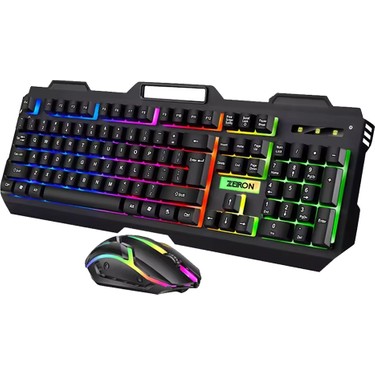 Zeiron T450 Suspanded Cool Q Türkçe Işıklı Rgb Klavye Mouse Fiyatı