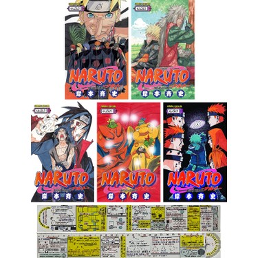 Naruto 41-42-43-44-45. Ciltler Manga Seti + Mat. Öğreten Kitabı