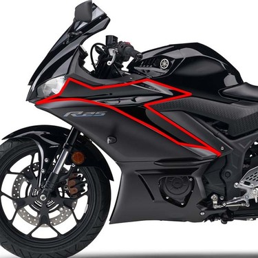 パーツ YAMAHA R25 Yamaha Yzf R25 2019-2024 Sol Ön Üst Grenaj Iç Paneli Parlak Fiyatı