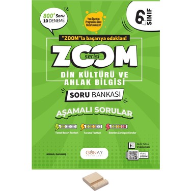 Günay Yayınları 6. Sınıf Zoom Serisi Din Kültürü Soru Kitabı