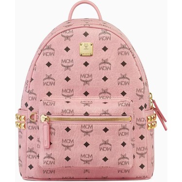 Small Stark Lüks Pudra Pembe Stud Detaylı Sırt Çantası Fiyatı