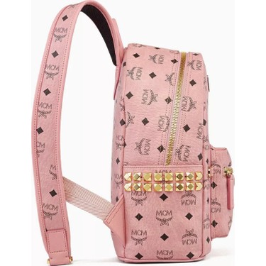 Small Stark Lüks Pudra Pembe Stud Detaylı Sırt Çantası Fiyatı