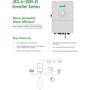 熱HIKAKIN Jinko 10 Kw Trifaze Hibrit Inverter Fiyatı - Taksit Seçenekleri