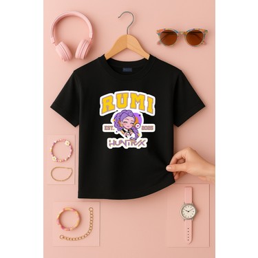 Kpop Demon Hunters Hunterix Rumi Baskılı Kız Çocuk Tişört Fiyatı