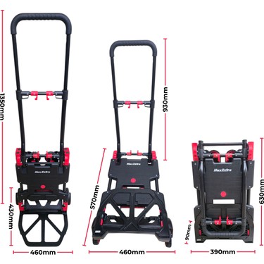 Max Extra FW90TP 66/136KG 2'si 1 Arada Katlanır Paket Taşıma Fiyatı