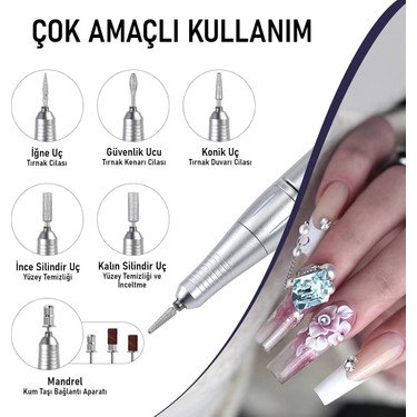 Valkyrie Profesyonel Şarjlı Tırnak Frezesi 45.000 Rpm, Lcd, Fiyatı