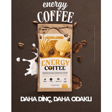 Novatio Günlük Doz Energy Coffee - Kordiseps & Aslan Yelesi Fiyatı