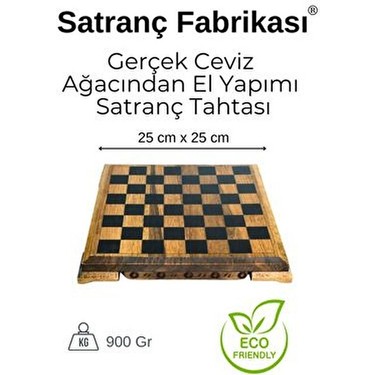 Metalicraft MC53 Satranç Takımı El Yapımı Gerçek Ceviz Ağacı Fiyatı