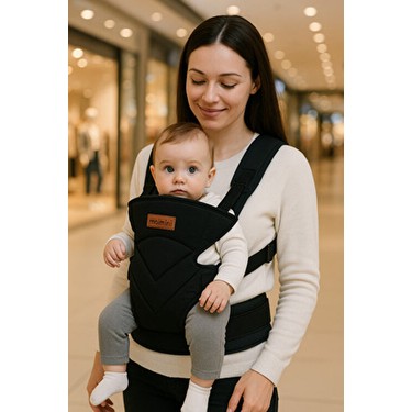 Molmini Comfort Bel Destekli Ergonomik Kanguru Siyah 3 Ay - Fiyatı