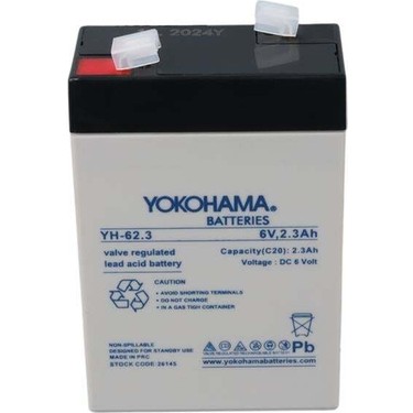 Yokohama Yh-62.3 6 Volt - 2.3 Amper Akü (90X43X38 Mm) Fiyatı