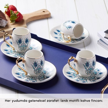 Karaca İznik 6 Kişilik Kahve Fincan Takımı 80 ml Fiyatı