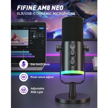 AM8NEO Xlr USB Rgb Dinamik Bilgisayar Oyuncu Yayıncı Fiyatı