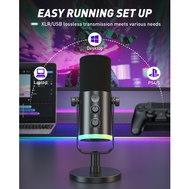 AM8NEO Xlr USB Rgb Dinamik Bilgisayar Oyuncu Yayıncı Fiyatı