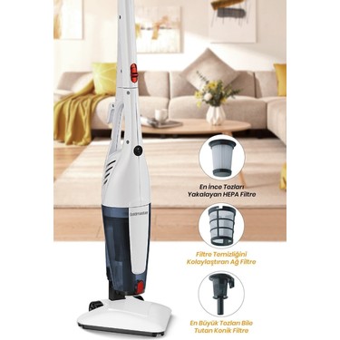 Goldmaster GM-7545 Joker Beyaz Dik Elektrikli Süpürge – 3 Fiyatı