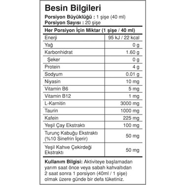 l carnitine içindekiler Bigjoy Sports Bigjoy Thermonator L-Carnitine 3000 Mg 20 Fiyatı