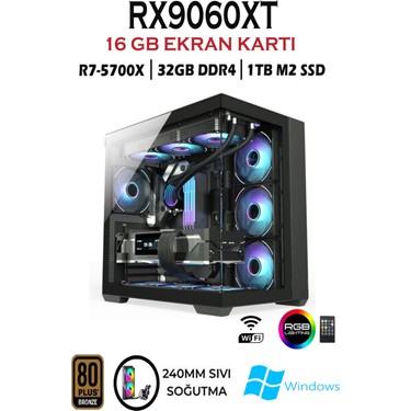 TCX90 Ryzen 7 5700X 32GB 1tb M.2 SSD RX9060XT 16GB Sıvı Fiyatı