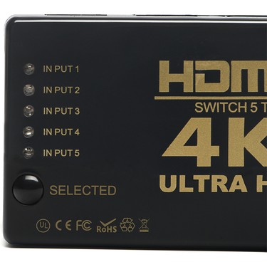 Dark 5 Giriş - 1 Çıkış HDMI Switch / 4K@60Hz, 10Gbps, HDCP, Fiyatı