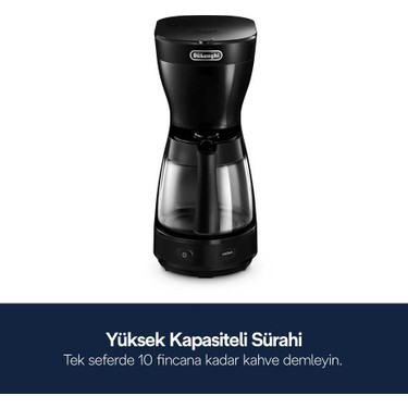 DeLonghi ICM16210 Siyah Filtre Kahve Makinesi 10 Fincan Fiyatı