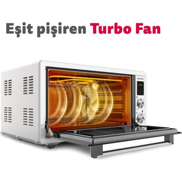 Simfer 4503 İnox Gri 45 LT Turbo Fan Mini/Midi Fırın - 6 Fiyatı
