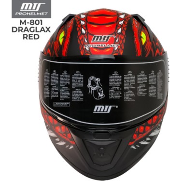 Mts M-801 Draglax Red Kapalı Motosiklet Kaskı Fiyatı