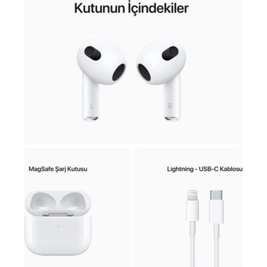 Apple AirPods (3. nesil) ve MagSafe Şarj Kutusu Bluetooth Kulaklık